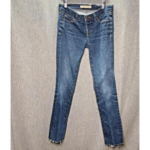 J Brand Women's Size 26 The Pencil Leg Jeans Vintage Y2K Low Rise Raw Hem